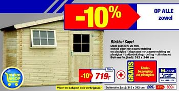 Promoties Blokhut capri - Huismerk - Makro - Geldig van 13/08/2014 tot 26/08/2014 bij Makro