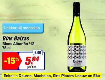 Promoties Rias baixas bicos albariño 12 - Witte wijnen - Geldig van 13/08/2014 tot 26/08/2014 bij Makro