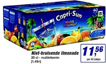 Promotions Niet-bruisende limonade - Capri-Sun - Valide de 13/08/2014 à 26/08/2014 chez Makro