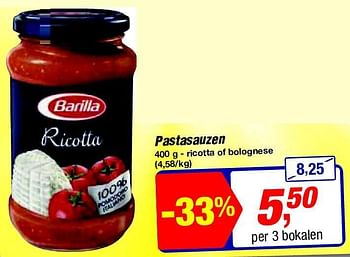 Promotions Pastasauzen - Barilla - Valide de 13/08/2014 à 26/08/2014 chez Makro