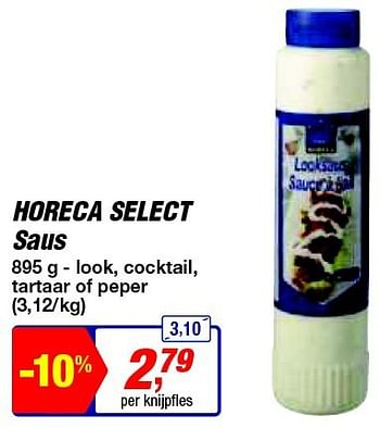 Promoties Horeca select saus - Huismerk - Makro - Geldig van 13/08/2014 tot 26/08/2014 bij Makro