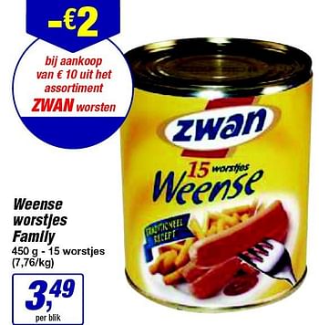 Promotions Weense worstjes family - Zwan - Valide de 13/08/2014 à 26/08/2014 chez Makro