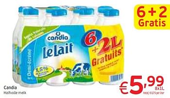 Promotions Candia halfvolle melk - CANDIA - Valide de 11/08/2014 à 17/08/2014 chez Intermarche