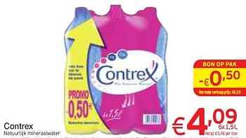 Promoties Contrex natuurlijk mineraalwater - Contrex - Geldig van 11/08/2014 tot 17/08/2014 bij Intermarche