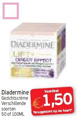 Promoties Diadermine gezichtscrème - Diadermine - Geldig van 11/08/2014 tot 24/08/2014 bij Intermarche