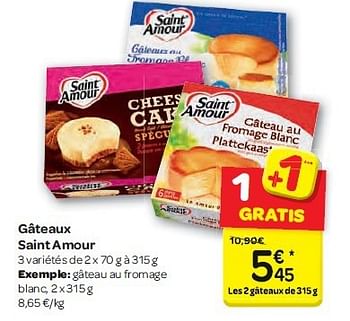 Saint Amour Gateaux Saint Amour En Promotion Chez Carrefour