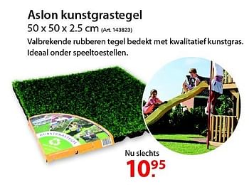 Promoties Aslon kunstgrastegel - Huismerk - Pelckmans - Geldig van 20/08/2014 tot 01/09/2014 bij Pelckmans Tuincenter