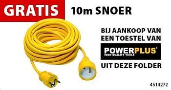 Promoties Snoer - Powerplus - Geldig van 01/09/2014 tot 28/09/2014 bij Freetime