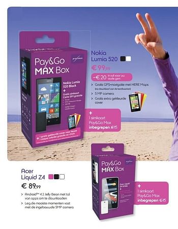 Promoties Nokia lumia 520 - Nokia - Geldig van 18/08/2014 tot 28/09/2014 bij Belgacom