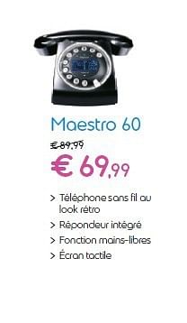Promoties Maestro 60 - Huismerk - Belgacom - Geldig van 18/08/2014 tot 28/09/2014 bij Belgacom
