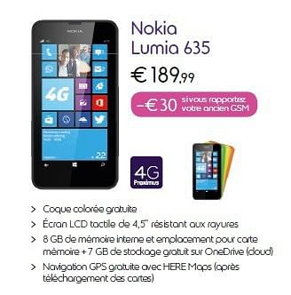 Promoties Nokia lumia 635 - Nokia - Geldig van 18/08/2014 tot 28/09/2014 bij Belgacom