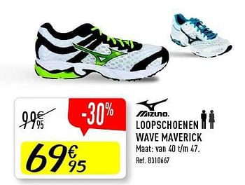 Promoties Loopschoenen wave maverick - Mizuno - Geldig van 16/08/2014 tot 13/09/2014 bij Decathlon