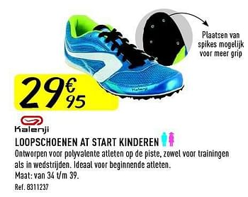 Promoties Loopschoenen at start kinderen - Kalenji - Geldig van 16/08/2014 tot 13/09/2014 bij Decathlon
