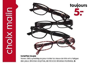Promotions Lunettes loupe - Produit maison - Hema - Valide de 27/08/2014 à 16/09/2014 chez Hema