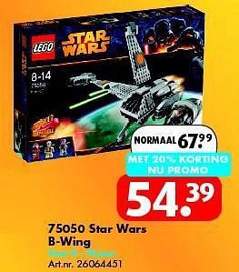 Promoties Star wars b-wing - Lego - Geldig van 06/09/2014 tot 21/09/2014 bij Bart Smit