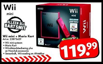 Promoties Wii mini + mario kart - Nintendo - Geldig van 06/09/2014 tot 21/09/2014 bij Bart Smit