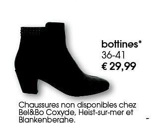 Promotions Bottines - Produit maison - Bel&Bo - Valide de 01/09/2014 à 14/09/2014 chez Bel&Bo
