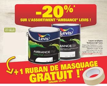 Promotions Laques acryliques ambiance lak levis - Levis - Valide de 10/09/2014 à 22/09/2014 chez Brico