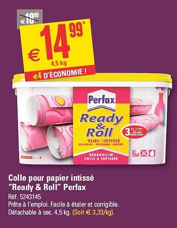 Promotions Colle pour papier intissé ready + roll perfax - Perfax - Valide de 10/09/2014 à 22/09/2014 chez Brico