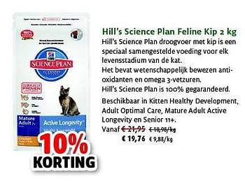 Promoties Hill`s science plan feline kip - Hill's - Geldig van 23/09/2014 tot 05/10/2014 bij Aveve