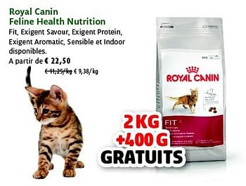 Promotions Royal canin feline health nutrition - Royal Canin - Valide de 23/09/2014 à 05/10/2014 chez Aveve
