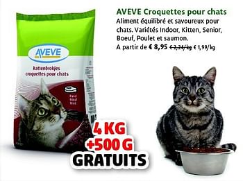 Promotions Aveve croquettes pour chats - Produit maison - Aveve - Valide de 23/09/2014 à 05/10/2014 chez Aveve