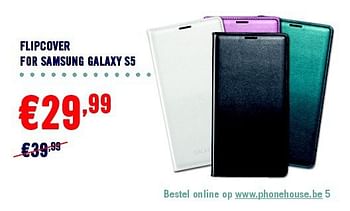 Promotions Flipcover for samsung galaxy s5 - Samsung - Valide de 29/09/2014 à 31/10/2014 chez The Phone House