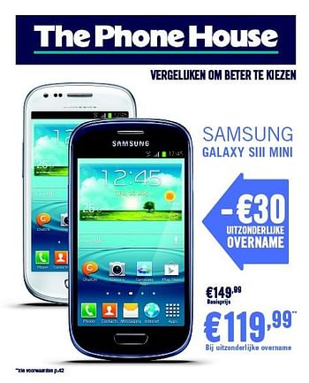 Promoties Samsung galaxy siii mini - Samsung - Geldig van 29/09/2014 tot 31/10/2014 bij The Phone House