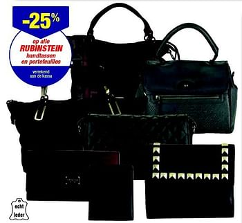 Lot routine Margaret Mitchell Rubinstein -25% op alle rubinstein handtassen en portefeuilles - Promotie  bij Makro