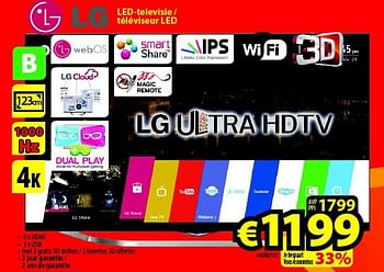 Promoties Lg led-televisie 49UB850V - LG - Geldig van 09/10/2014 tot 31/10/2014 bij ElectroStock