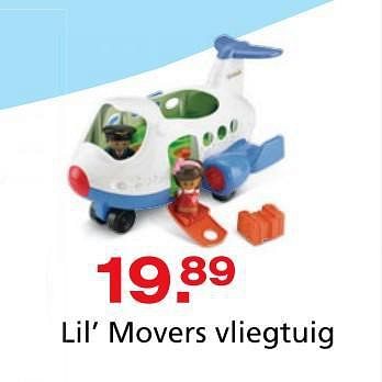 Promotions Lil` movers vliegtuig - Mattel - Valide de 10/10/2014 à 07/12/2014 chez Unikamp