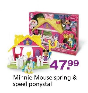 Promoties Minnie mouse spring + speel ponystal - Disney - Geldig van 10/10/2014 tot 07/12/2014 bij Unikamp