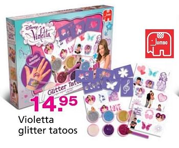 Promoties Violetta glitter tatoos - Jumbo - Geldig van 10/10/2014 tot 07/12/2014 bij Unikamp