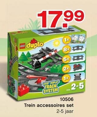 Promoties Trein accessoires set - Lego - Geldig van 10/10/2014 tot 07/12/2014 bij Unikamp