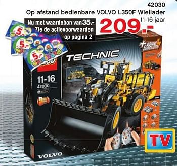 Promotions Op afstand bedienbare volvo l350f wiellader - Lego - Valide de 10/10/2014 à 07/12/2014 chez Unikamp