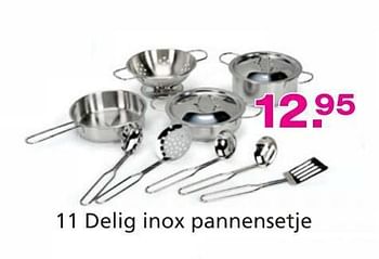 Promotions 11 delig inox pannensetje - Produit maison - Unikamp - Valide de 10/10/2014 à 07/12/2014 chez Unikamp