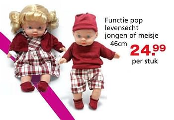 Promotions Functie pop levensecht jongen of meisje - Produit maison - Unikamp - Valide de 10/10/2014 à 07/12/2014 chez Unikamp