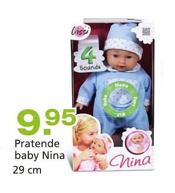 Promoties Pratende baby nina - Lissi Dolls - Geldig van 10/10/2014 tot 07/12/2014 bij Unikamp