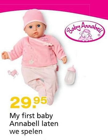 Promotions My first baby annabell laten we spelen - Baby Annabell - Valide de 10/10/2014 à 07/12/2014 chez Unikamp