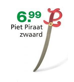 Promoties Piet piraat zwaard - Studio 100 - Geldig van 10/10/2014 tot 07/12/2014 bij Unikamp