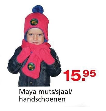 Promoties Maya muts-sjaal-handschoenen - Maya - Geldig van 10/10/2014 tot 07/12/2014 bij Unikamp