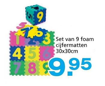 Promoties Set van 9 foam cijfermatten - Ecoiffier - Geldig van 10/10/2014 tot 07/12/2014 bij Unikamp