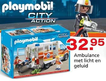 Promoties Ambulance met licht en geluid - Playmobil - Geldig van 10/10/2014 tot 07/12/2014 bij Unikamp