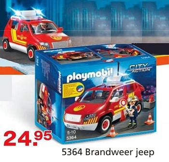 Promoties Brandweer jeep - Playmobil - Geldig van 10/10/2014 tot 07/12/2014 bij Unikamp
