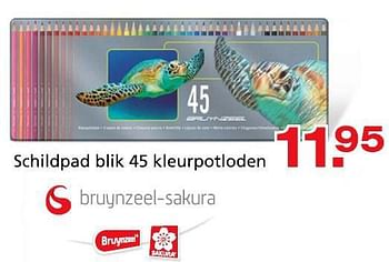 Promoties Schildpad blik 45 kleurpotloden - Bruynzeel - Geldig van 10/10/2014 tot 07/12/2014 bij Unikamp