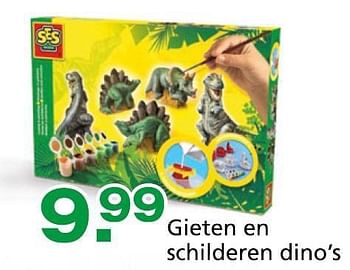 Promoties Gieten en schilderen dino`s - SES - Geldig van 10/10/2014 tot 07/12/2014 bij Unikamp