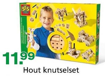 Promoties Hout knutselset - SES - Geldig van 10/10/2014 tot 07/12/2014 bij Unikamp