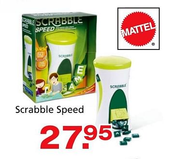 Promoties Scrabble speed - Mattel - Geldig van 10/10/2014 tot 07/12/2014 bij Unikamp