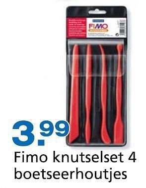 Promoties Fimo knutselset 4 boetseerhoutjes - Staedtler - Geldig van 10/10/2014 tot 07/12/2014 bij Unikamp
