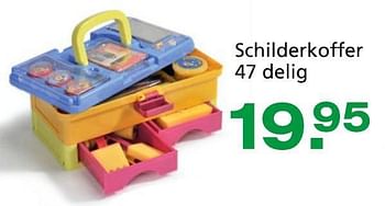 Promoties Schilderkoffer 47 delig - Play'n Kids - Geldig van 10/10/2014 tot 07/12/2014 bij Unikamp